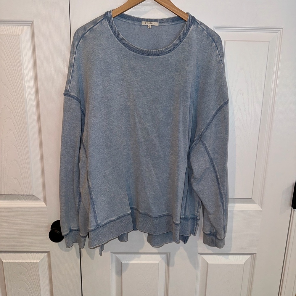 Z Supply Washed Blue Sweatshirt